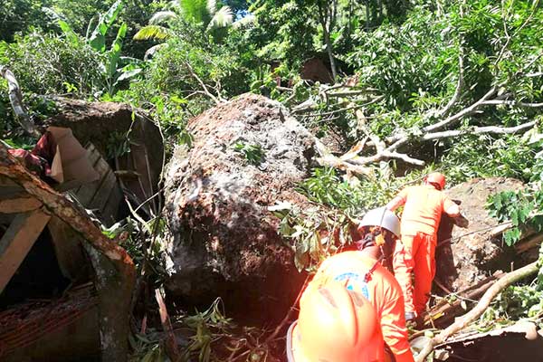 Miviot atiende familias afectadas por deslizamiento de rocas y caída de árbol