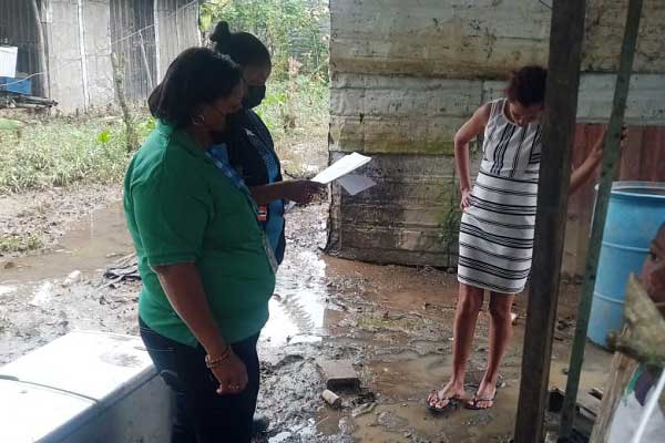 Evalúan a 26 familias afectadas por inundaciones en Las Garzas