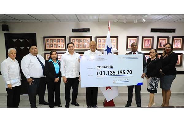 CONAPRED recibe 11.1 millones de balboas del MEF