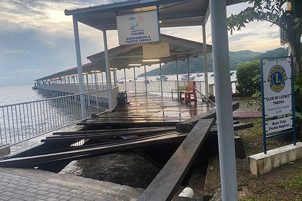 Cierran muelle de la Isla Taboga, afectado por malas condiciones meteorológicas