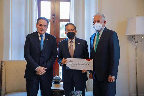 2,544.5 millones de balboas entrega ACP en aportes directos al Tesoro Nacional