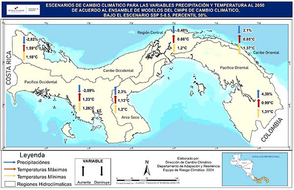 Panamá: aumento de temperaturas y variaciones en patrones de lluvias proyectan escenarios de cambio climático