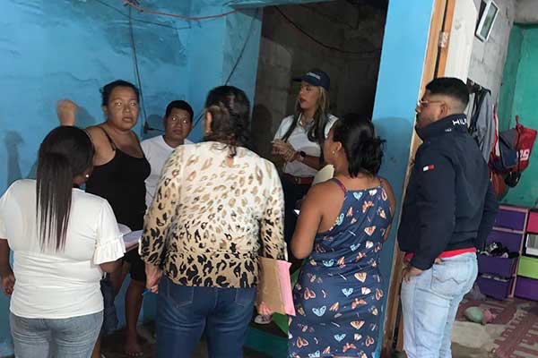 Evalúan afectaciones en 9 residencias por 3 deslizamientos de tierra