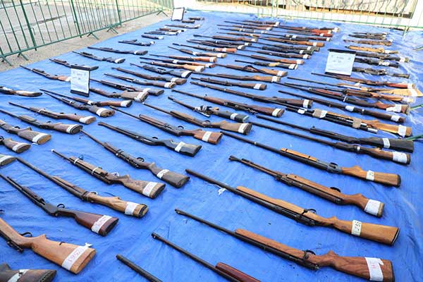 Sacan de circulación 363 armas de fuego y 31,706 municiones
