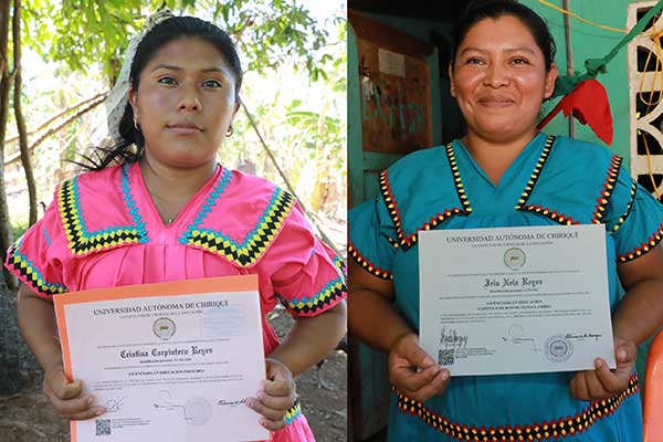 De ama de casa a profesoras, historia de superación de dos mujeres Ngäbe