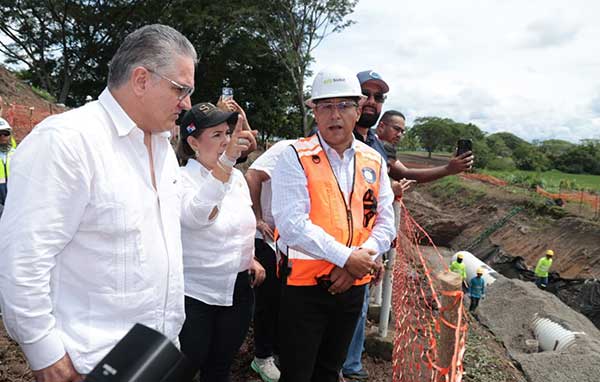 Autoridades verifican avances del proyecto de alcantarillado y planta de tratamiento de aguas residuales en David