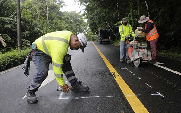 MOP supervisa reparaciones en la carretera Gatún–Miguel de la Borda bajo garantías del contrato