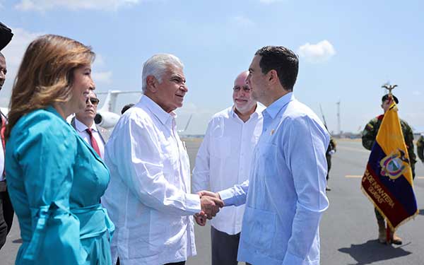 Mulino llega a Ecuador para encuentro con Noboa: seguridad, comercio e inversiones serán los temas principales