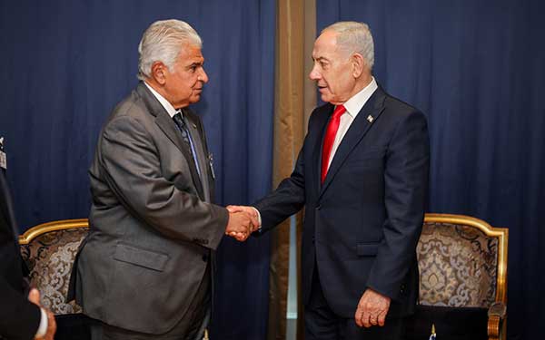 Netanyahu promete a Mulino cooperar con Panamá en tecnología, IA y comercio, durante encuentro de líderes de América Latina