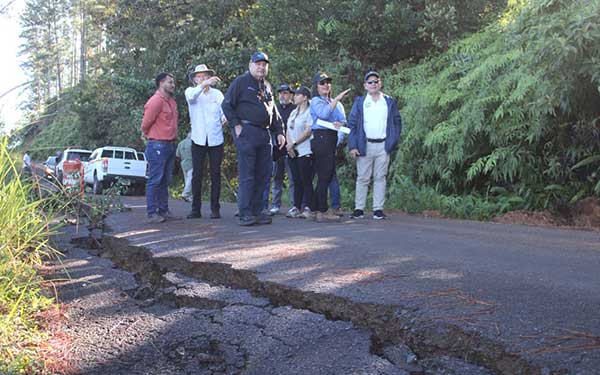 Ministro Andrade inspecciona La Pitaloza, epicentro del sismo, y verifica trabajos de recuperación en Herrera